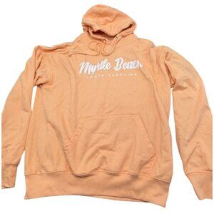 Myrtle Beach South Carolina Peach Hoodie XL Coastal Swell sweatshirt long READ